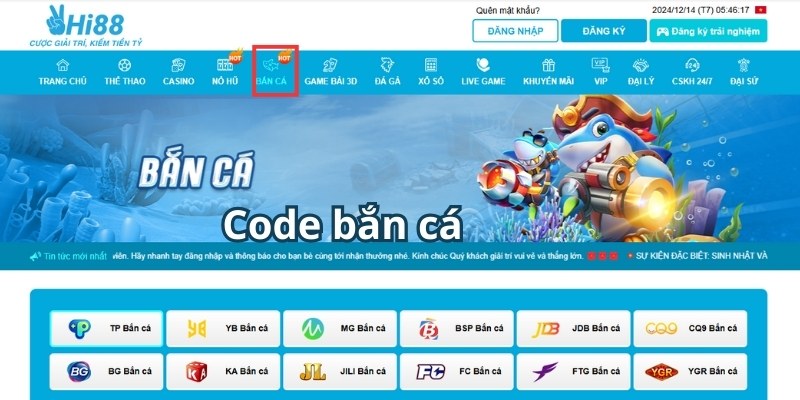 Code bắn cá – Game bắn cá đổi thưởng tặng quà mỗi ngày