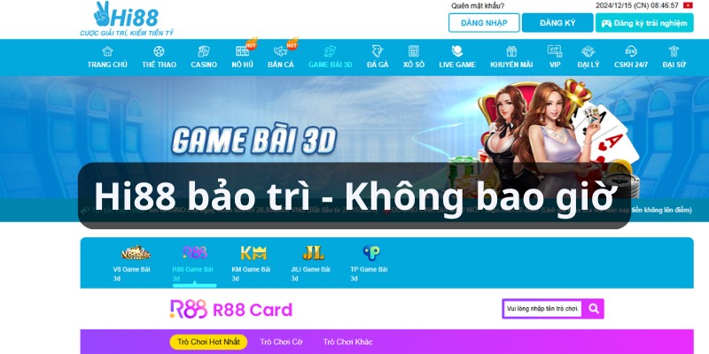 Hi88 bảo trì – Hệ thống hiện đại duy trì hoạt động ổn định