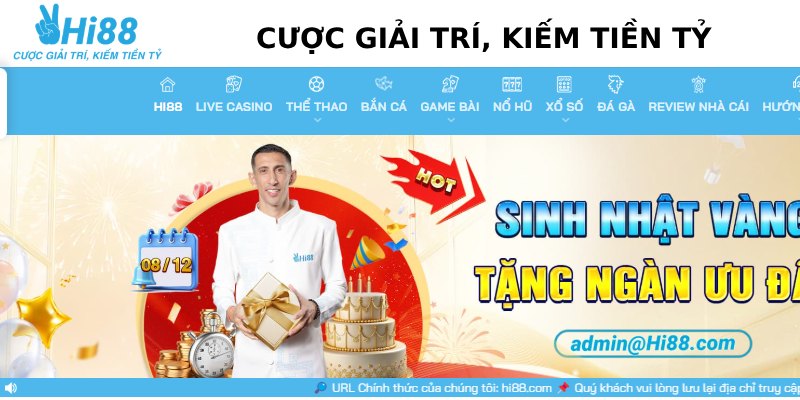 Khẩu hiệu Hi88 | Cược giải trí, kiếm tiền tỷ hấp dẫn top châu Á